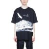 Climbing new Heights print Printing Men Loose Black