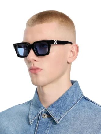 Clip On Light Blue Lens Sunglasses