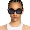 Clip On Light Blue Lens Sunglasses
