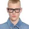 Clip On Light Blue Lens Sunglasses