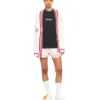 College Patch Cable Knit Cardigan