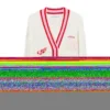 College Patch Cable Knit Cardigan