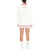 College Patch Cable Knit Cardigan