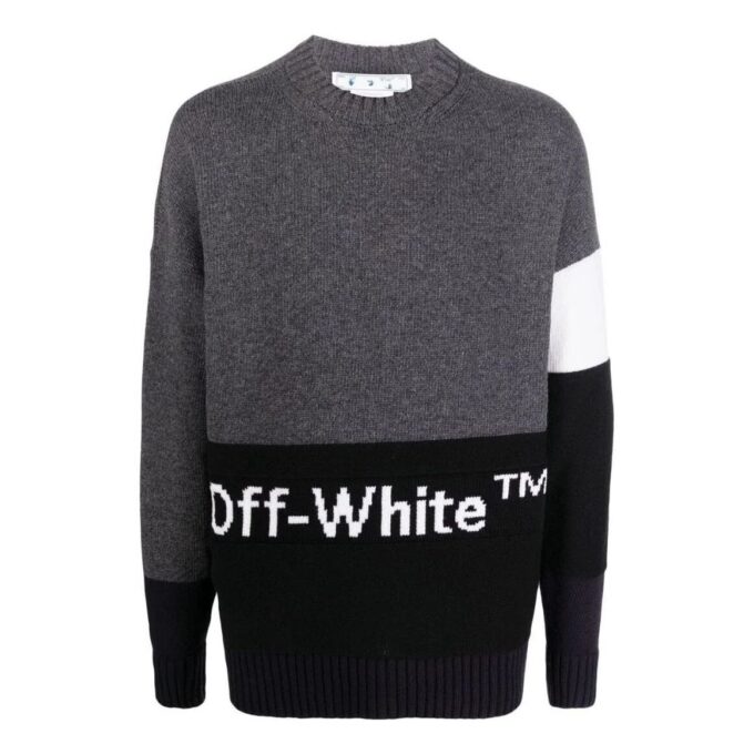 Color Block Off Crewneck