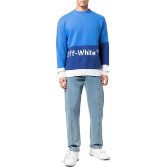 Color Block Off Crewneck