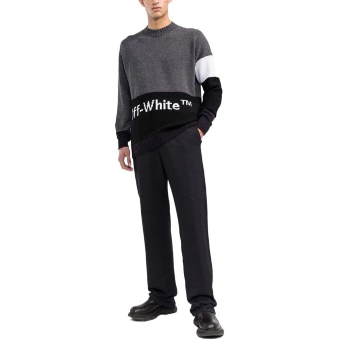 Color Block Off Crewneck