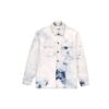 Colour Colour Rendering Ink Lapel Loose Denim Jacket Men White
