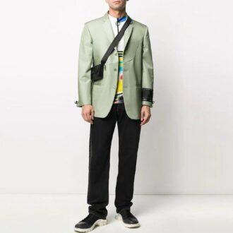 Contour Solid Color Jacket Loose Fit Green