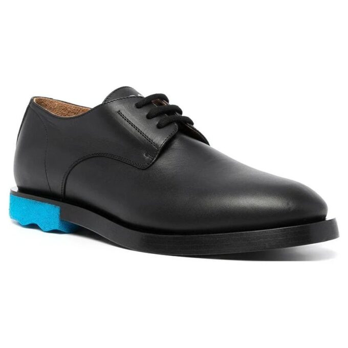 Contrasting-Sole Derby Shoes “Black Blue”