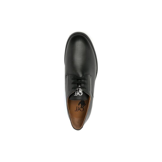 Contrasting-Sole Derby Shoes “Black Blue”