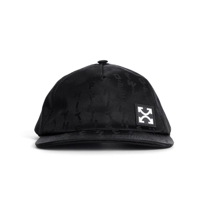 Cotton Applique Peaked cap Black