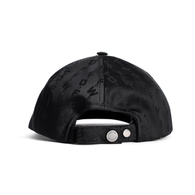 Cotton Applique Peaked cap Black