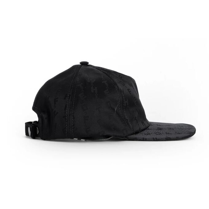 Cotton Applique Peaked cap Black