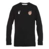 Cotton Classic Logo Apple Printing Round Neck Long Sleeves Black