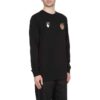Cotton Classic Logo Apple Printing Round Neck Long Sleeves Black