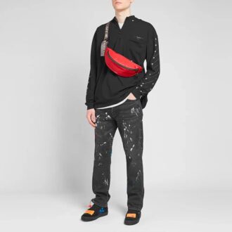 Cotton High Collar Long Sleeves Black