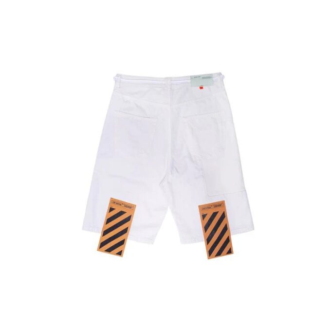 Cotton Logo Printing Casual Shorts White