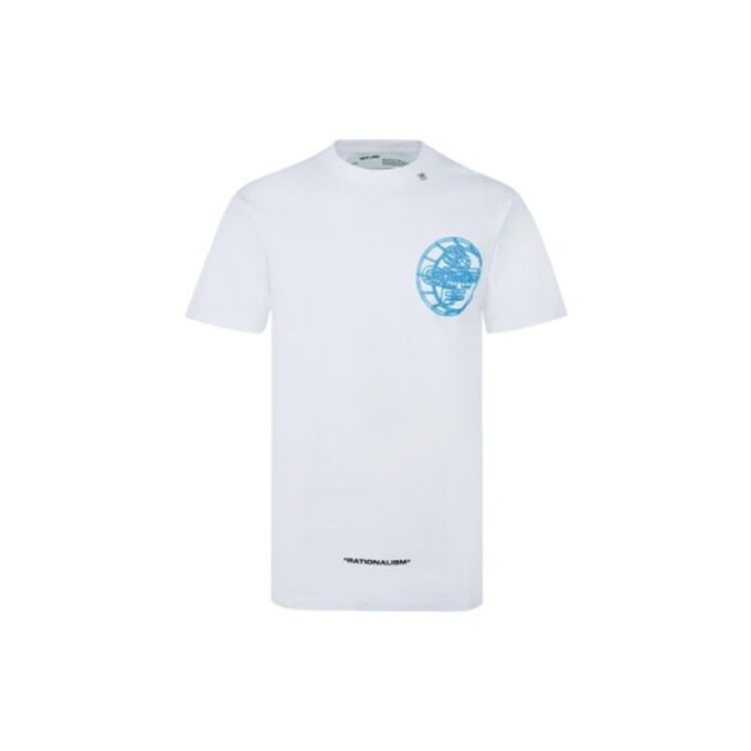 Cotton Minimalistic Casual Design Short Sleeve White