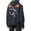 Cotton Printing Hooded Jacket Men Black