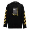 Cotton Printing Logo hooded Long Sleeves Black