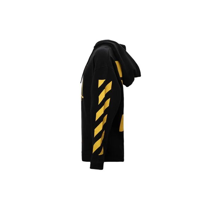 Cotton Printing Logo hooded Long Sleeves Black