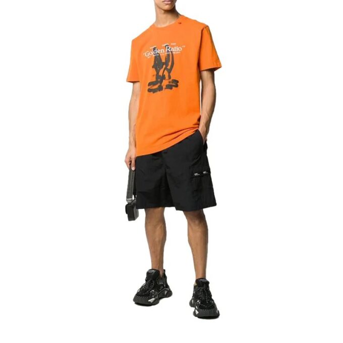Cotton Printing Short Sleeve Orange