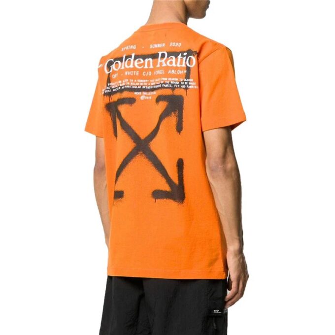 Cotton Printing Short Sleeve Orange