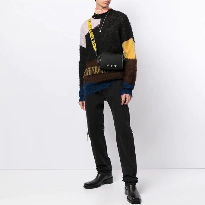 Cozy Round Neck Splicing Colorblock
