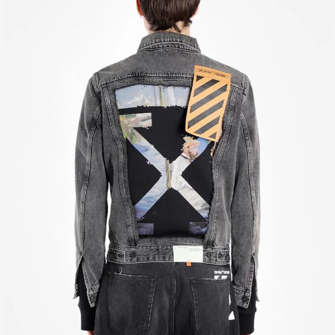 Denim Distressed Jacket “Black”