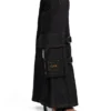 Denim Pocket Belt Flare Pants