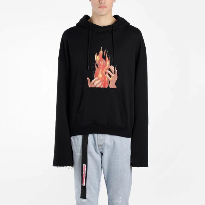 Off-White Men’ s Flame Printing Black