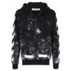 Diag Galaxy Brush Zip Hoody “Black White Multicolor”