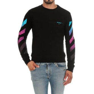 Gradient Arrows Sketch Mens Long Sleeve Sweater