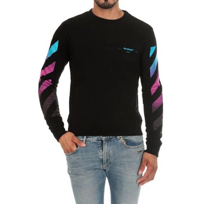 Gradient Arrows Sketch Mens Long Sleeve Sweater