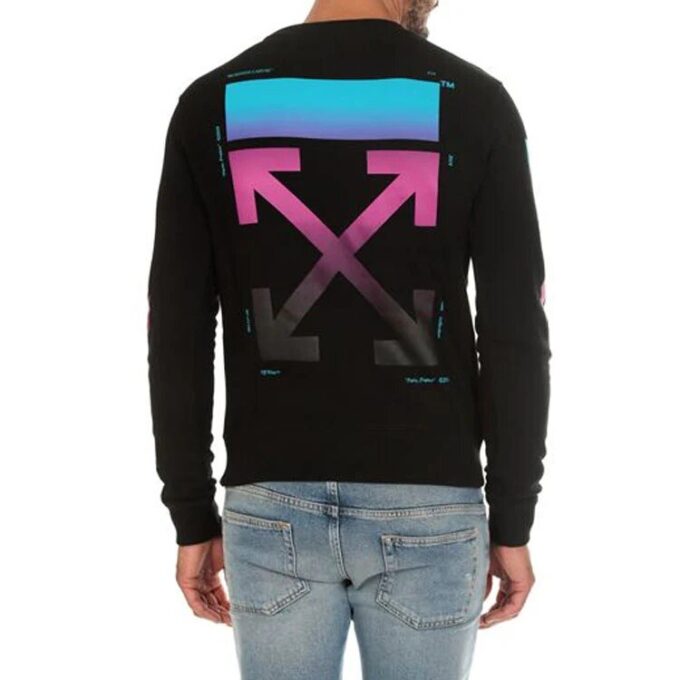Gradient Arrows Sketch Mens Long Sleeve Sweater