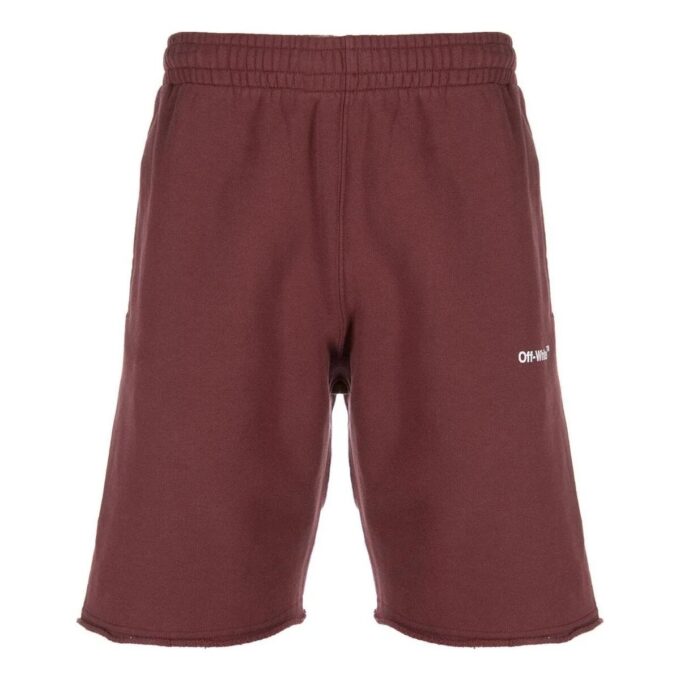 Diag Helvetica Sweatshort “Barolo”