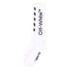 Diag Mid Length Socks “White Black”