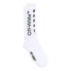 Diag Mid Length Socks “White Black”