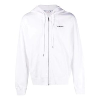 Diag-Print Zip-Up Hoodie
