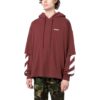 Diag-Sleeve Cotton Hoodie