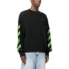 Diag Stripe Cotton Sweatshirt “Black”