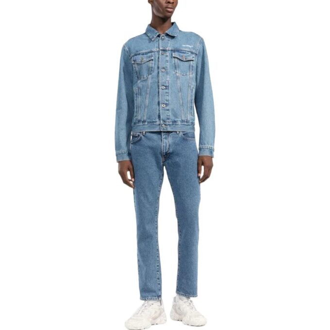 Diag-Stripe Denim Jacket