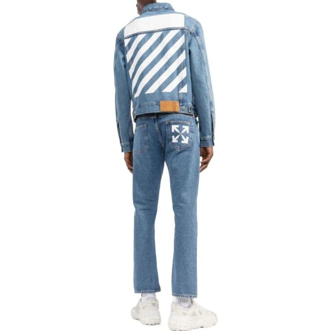 Diag-Stripe Denim Jacket