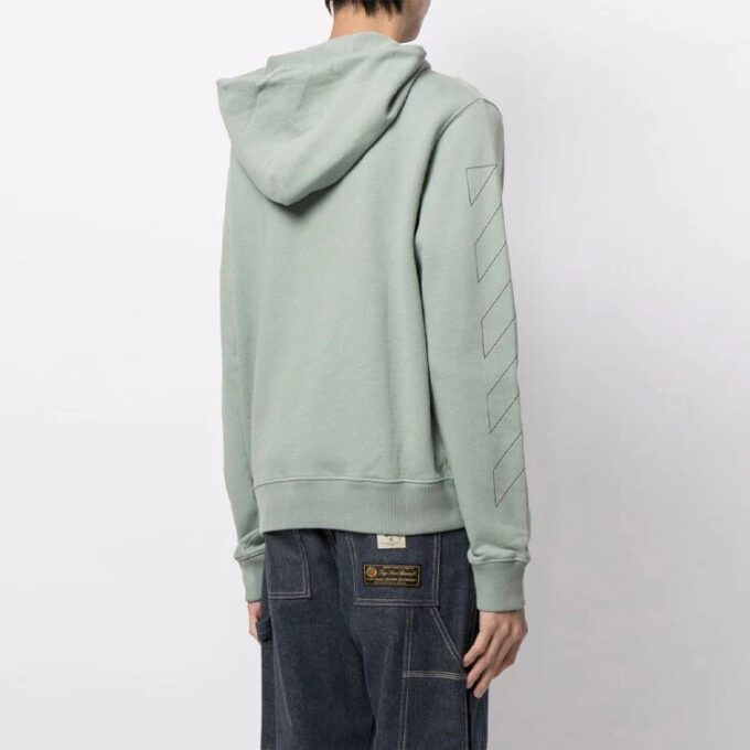 Diag Stripe Logo Printing Loose Fit Green