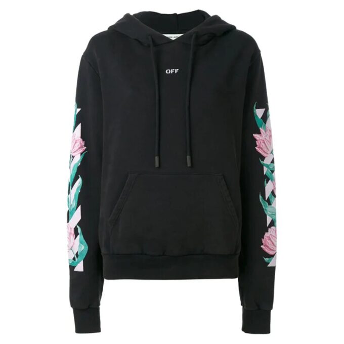 Diag Tulips Over Hoodie