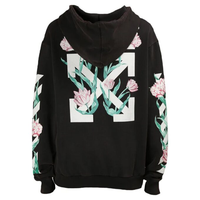 Diag Tulips Over Hoodie