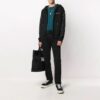 Diag Zipper Hooded Jacket Black