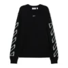 Diagonal Arrow Fuzzy Crewneck Sweater