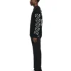 Diagonal Arrow Fuzzy Crewneck Sweater