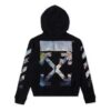 diagonal arrow print zipped cotton